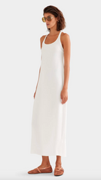 Venroy Open Back Crepe Slip Dress