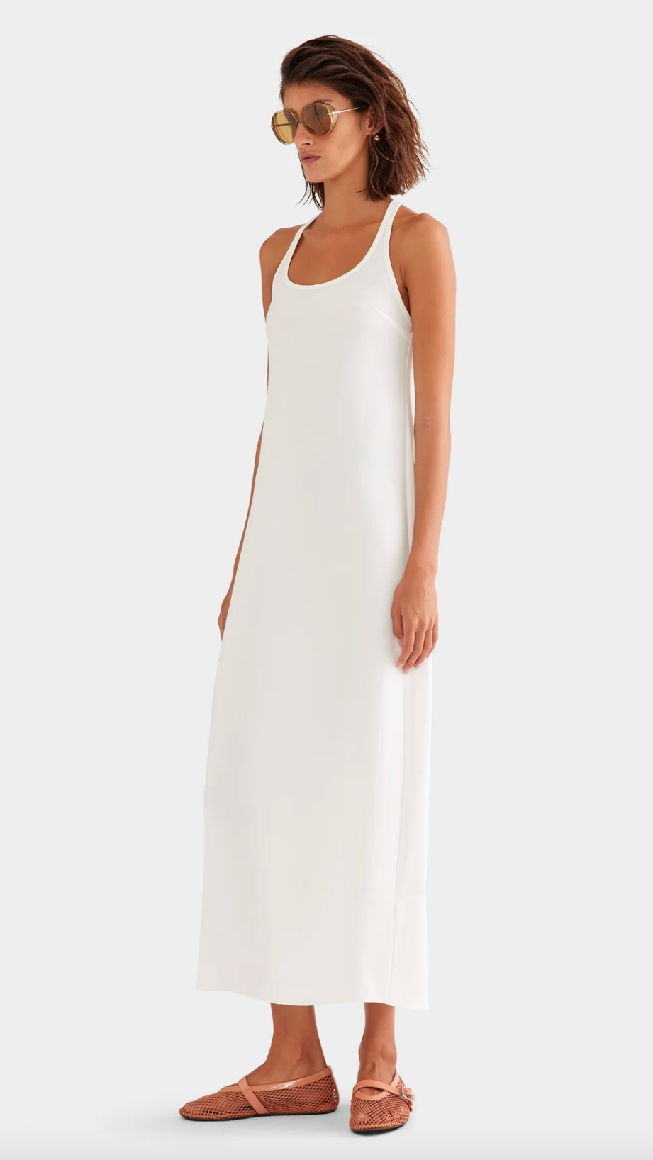 Venroy Open Back Crepe Slip Dress