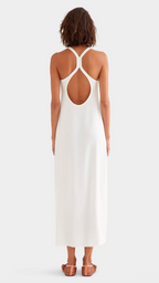 Venroy Open Back Crepe Slip Dress