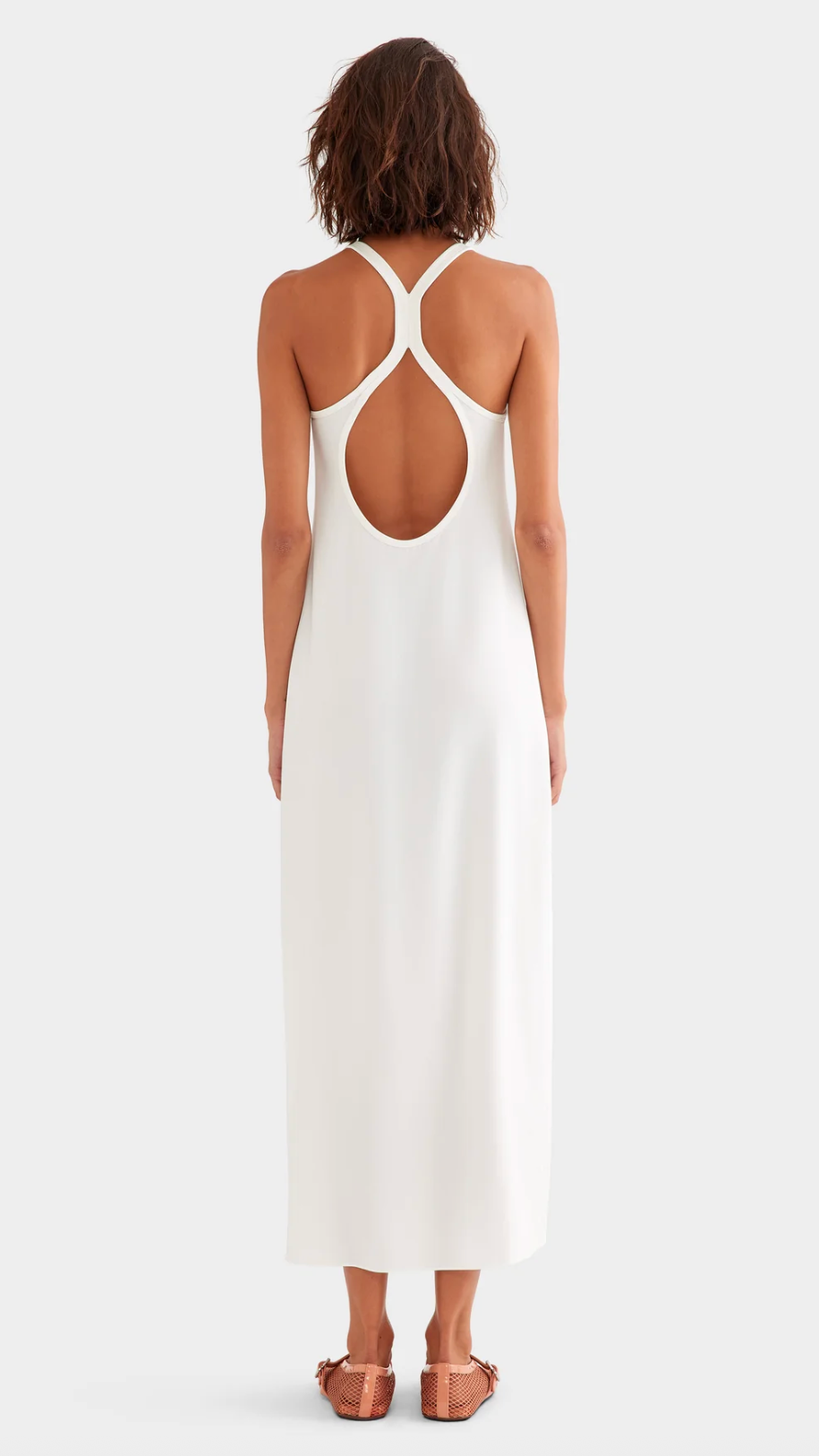 Venroy Open Back Crepe Slip Dress