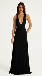 ANCE GRIA ROSA GOWN BLACK